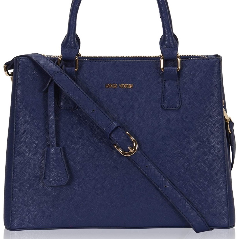 Hynes Victory Blue Leather Purse / Satchel